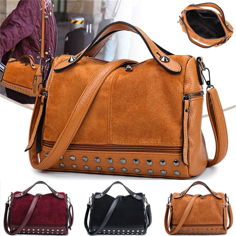 Sac en Daim & Cuir Luxe Tote