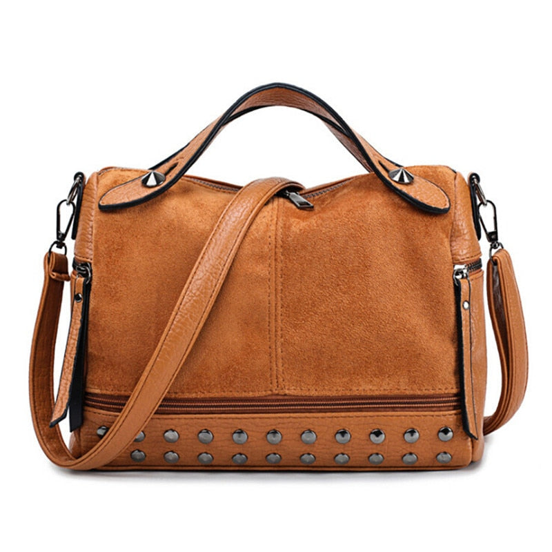 Sac en Daim & Cuir Luxe Tote